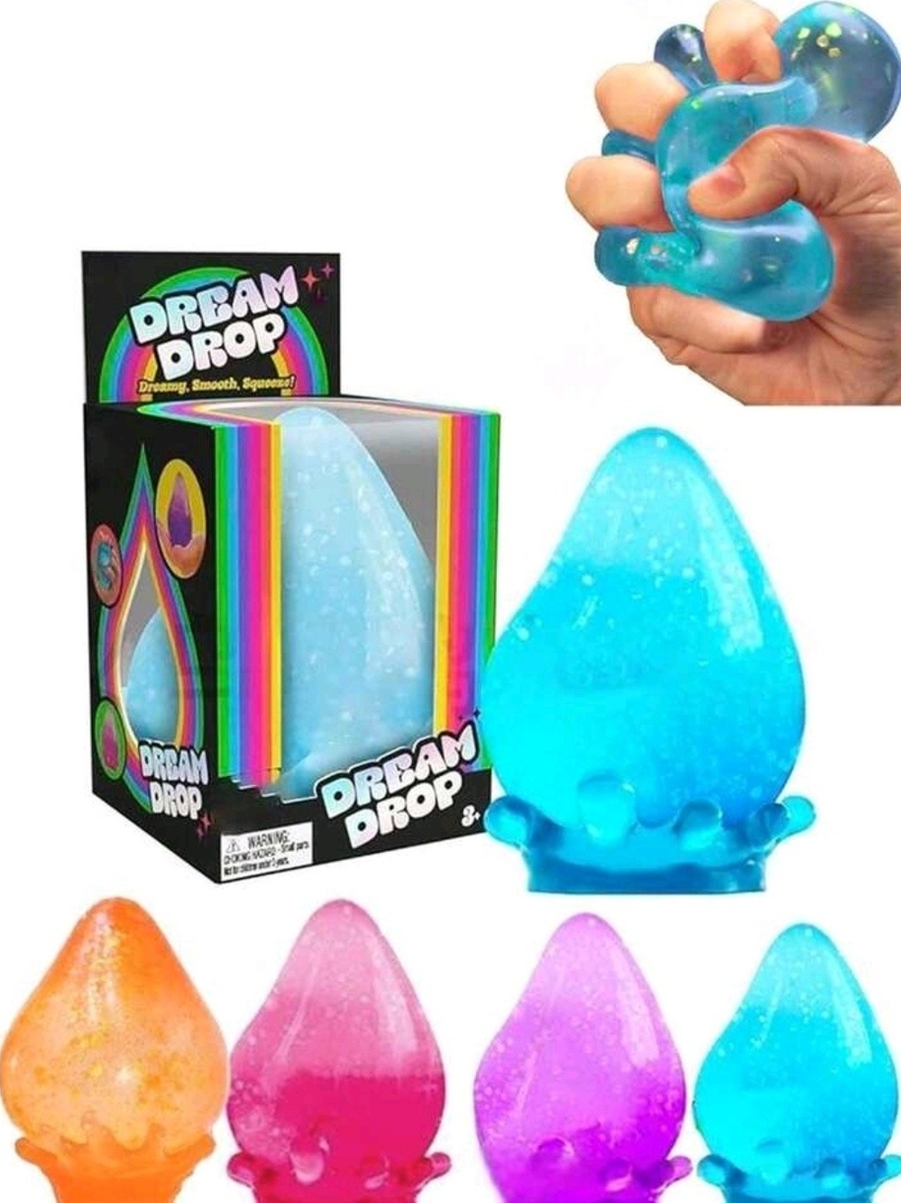 NEEDOH Schylling Blue/Pink (One) Squishy Sensory Toy